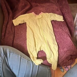 Gerber Light Yellow Polka Dot Footie